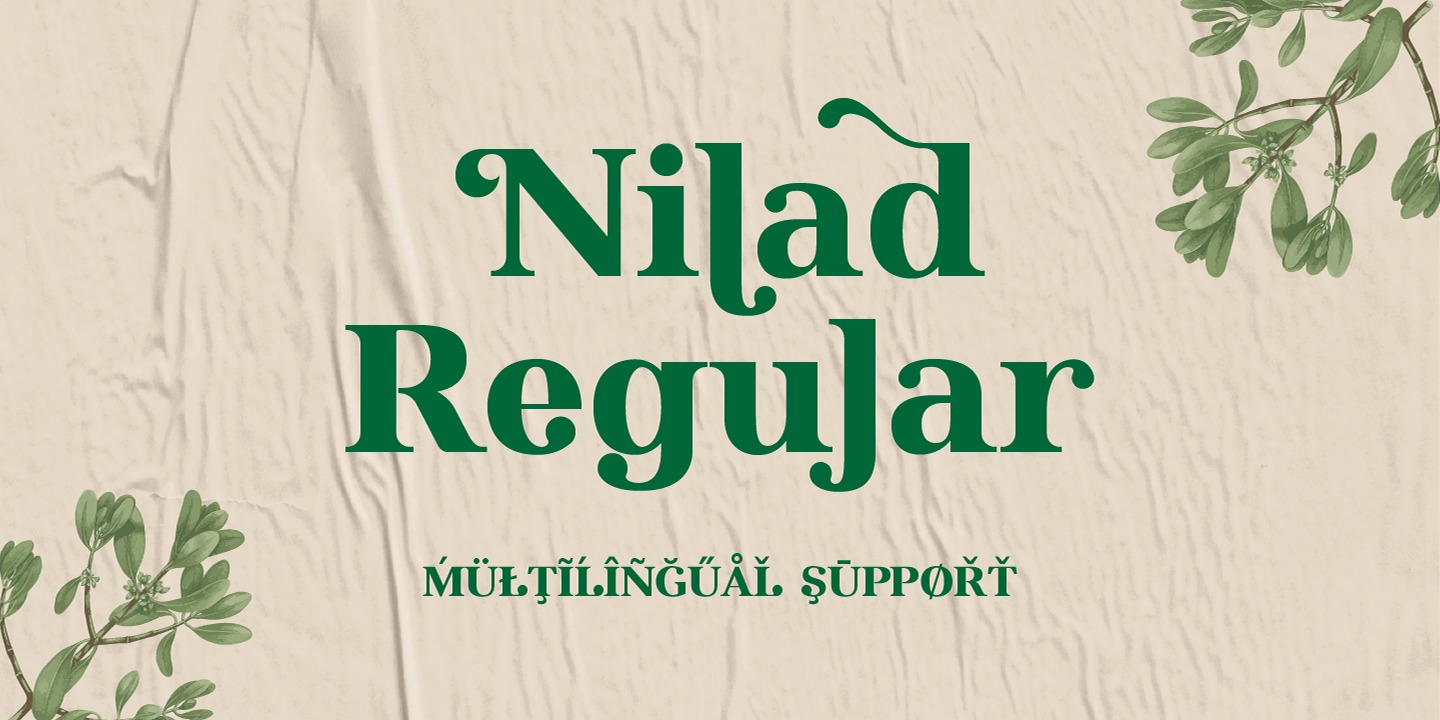 Przykład czcionki Nilad